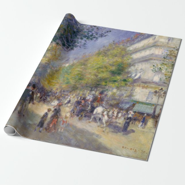 Papier Cadeau Pierre-Auguste Renoir - Paris, Grands Boulevards (Déroulé)