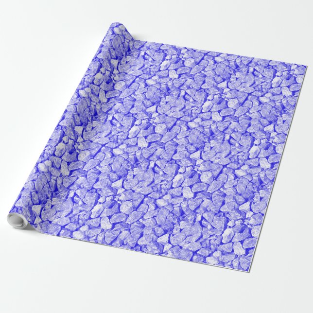 Papier Cadeau Pierres bleues (Déroulé)