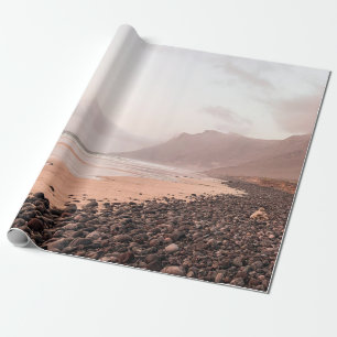 PAPIER CADEAU PIERRES NOIRES SUR LA MER