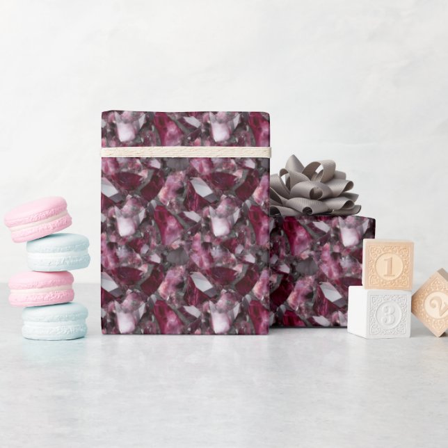 Papier Cadeau Pierres précieuses de Bourgogne (Baby Shower)