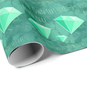 Papier Cadeau Pierres précieuses d'émeraude. Cadeau de bijoux
