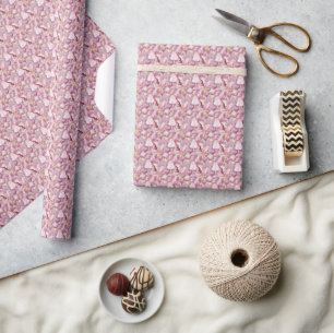 Papier Cadeau Pierres précieuses roses 