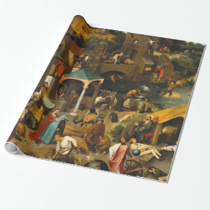 Papier Cadeau Pieter Bruegel l'Ancien - Les Proverbes néerlandai