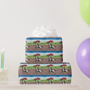 Papier Cadeau Pile de petite fille occidentale se pliant personn