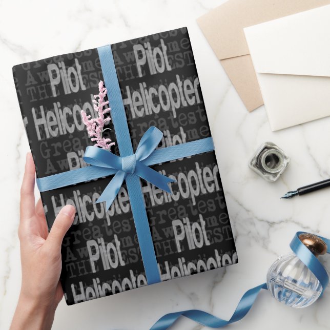 Papier Cadeau Pilote d'hélicoptère Extraordinaire (Cadeaux)