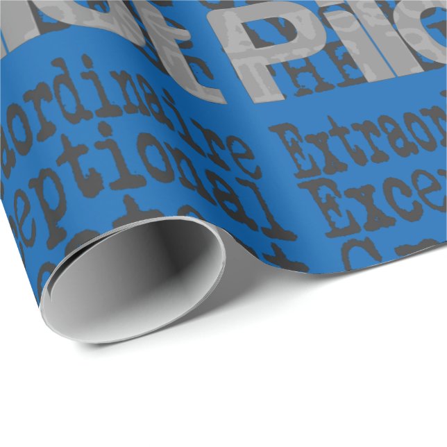 Papier Cadeau Pilote Extraordinaire (Coin rond)