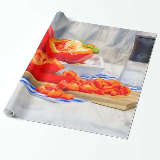 Papier Cadeau Piments doux encore en vie (Déroulé)