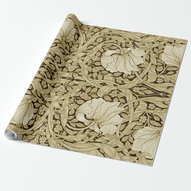 Papier Cadeau Pimpernel Gold, William Morris (Déroulé)