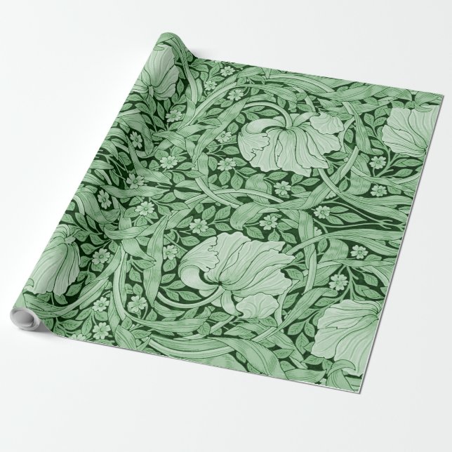 Papier Cadeau Pimpernel Green, William Morris (Déroulé)