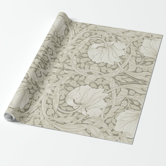 Papier Cadeau Pimpernel Ivory, William Morris (Déroulé)