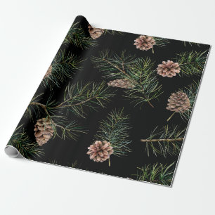 Papier Cadeau Pin Cone/Fir Motif