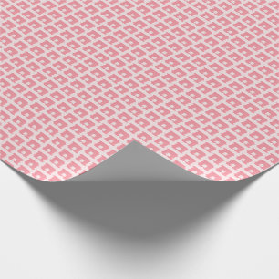 Papier Cadeau Pince à pain rose moderne silhouette géométrique