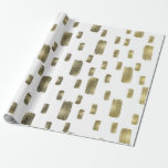 Papier Cadeau Pinceau moderne doré cuivre bronze scintillant<br><div class="desc">papier d'emballage personnalisé</div>