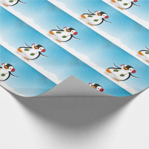 Papier Cadeau Pingouin d'hiver mignon