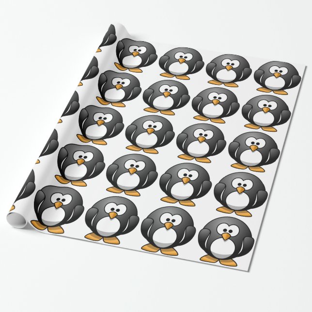 Papier Cadeau Pingouins (Déroulé)