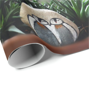 Papier Cadeau Pingouins art Photo Papier d'enveloppement de matt