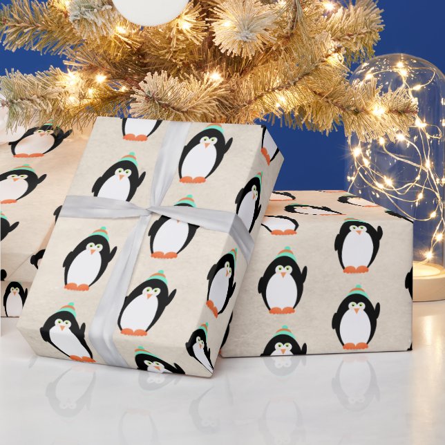 Papier Cadeau Pingouins de Noël (Vacances)
