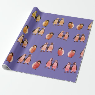 Papier Cadeau Pingouins pour bébés