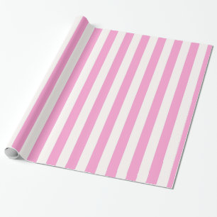 Papier Cadeau Pink and White Extra Large Stripe