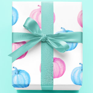 Papier Cadeau Pink Blue Citrouille Thanksgiving Genre Reveight P