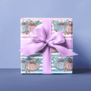 Papier Cadeau Pink Blue Citrouille Thanksgiving Genre Reveight P