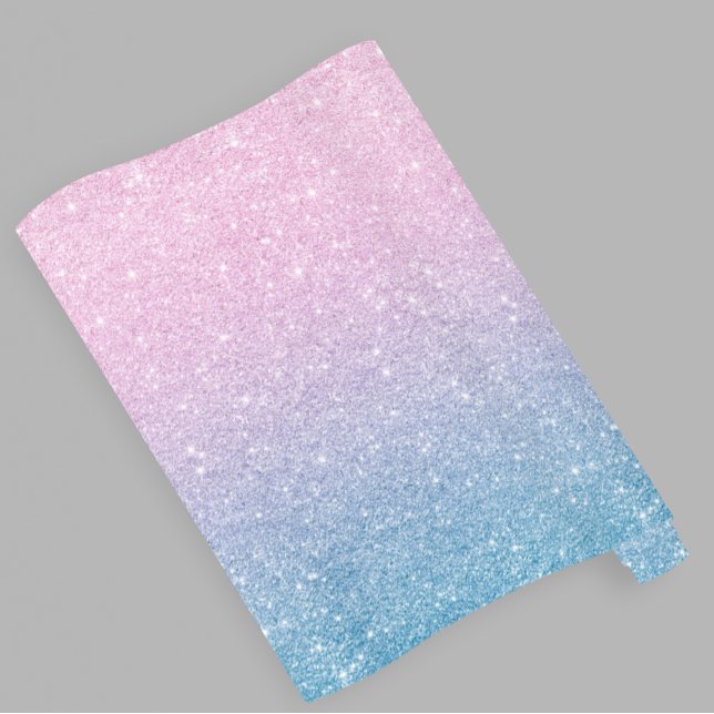 Papier Cadeau Pink Blue Ombre Parties scintillant Baby Gender Re (Créateur téléchargé)