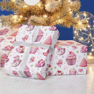 Papier Cadeau Pink Christmas Swete Fun