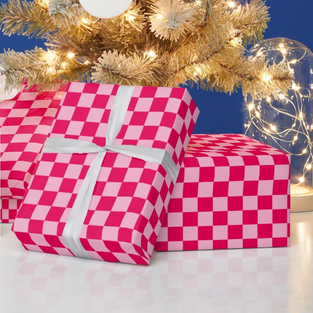 Papier Cadeau Pink Combination Classic Checkerboard par STaylor (Vacances)