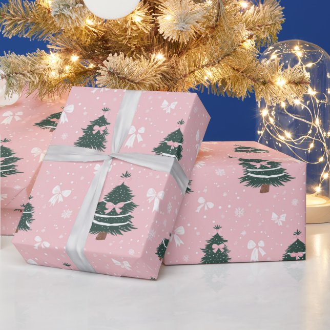 Papier Cadeau Pink Coquette Holiday Wrapping Paper (Vacances)