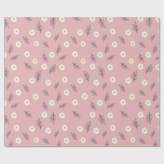 Papier Cadeau Pink Daisy Floral Wrapping Paper| Special Occasion