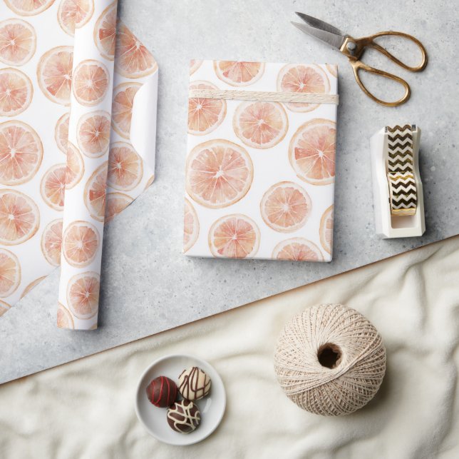 Papier Cadeau Pink Grapefruit Birthday (Artisanat)