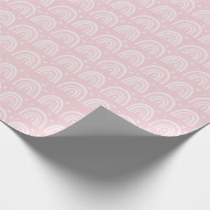 Papier Cadeau Pink Rainbows Girl mignonne Joli Baby shower