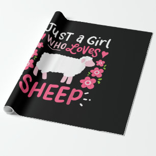 Papier Cadeau Pink Sheep   Just A Girl Who Loves Sheep Venin