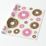 Papier Cadeau Pink Sprinkts Moderne Anniversaire Fun<br><div class="desc">Papier d'emballage</div>