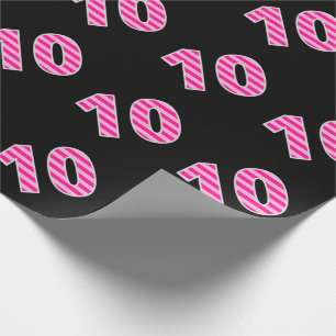 Papier Cadeau Pink Stripes 10 # d'événement (Anniversaire, Anniv