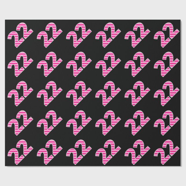 Papier Cadeau Pink Stripes 22 event # (Birthday, Anniversary) (Plat)