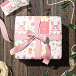 Papier Cadeau Pink Unicorn Party Pattern Monogrammed Girl Kids<br><div class="desc">Add a cute custom touch to the birthday gift of your little girl with this adorable pink party pattern wrapping paper. Gift wrap has fun girly items like a unicorn, hot air balloon, doll, balloon, cake, and cupcake. Add a first name, monogram initial, and heart for a personalized touch. Wrapping...</div>