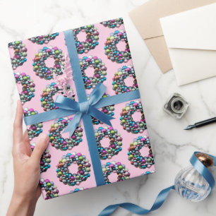 Papier Cadeau Pinkmas de Noël coloré moderne