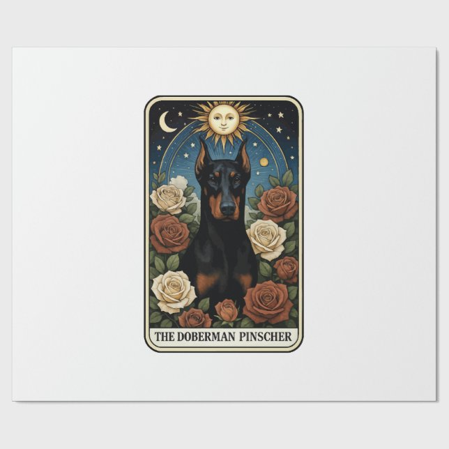 Papier Cadeau Pinscher Dobermann (Plat)