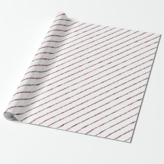 Papier Cadeau Pinstripes à rayures rouges du sang