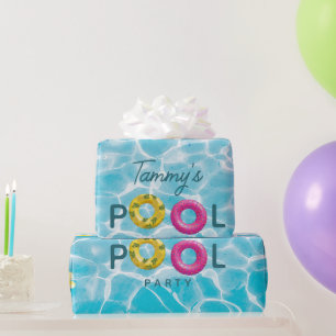 Papier Cadeau Piscine tropicale Piscine de fête Anniversaire