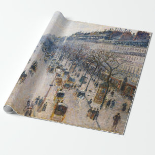 Papier Cadeau Pissarro - Boulevard Montmartre, Matin d'hiver