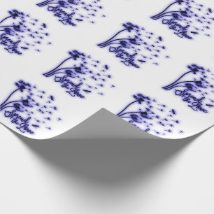 Papier Cadeau Pissenlits et Libellules Répandez l'Amour