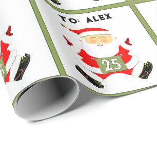 Papier Cadeau Piste d'athlétisme de Noël
