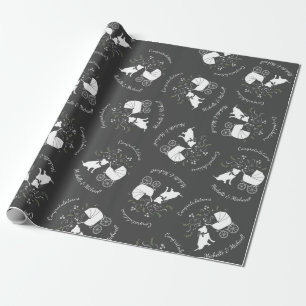 Papier Cadeau Pit Bull Chien Baby shower Genre Neutre Pitbull