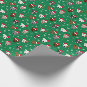 Papier Cadeau Pitbull fait face aux Père Noël Patrouilles de N