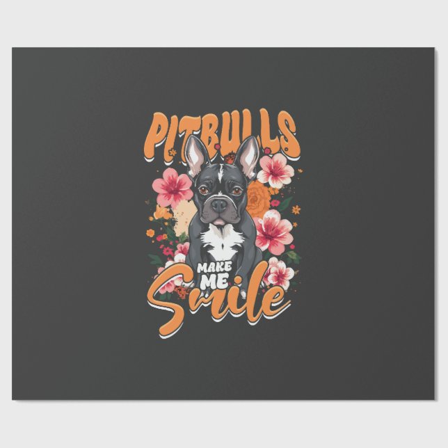 Papier Cadeau Pitbull Pitbulls (Plat)