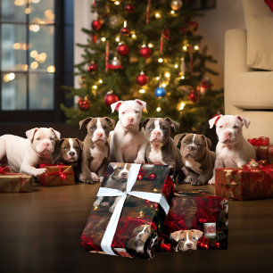 Papier Cadeau Pitties adorables Rich Red Christmas Amoureux de l