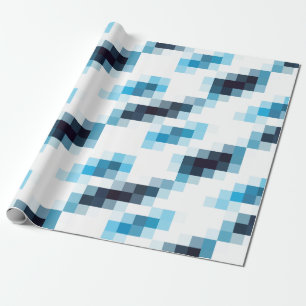 Papier Cadeau Pixels bleus de gradient