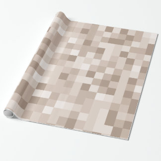 Papier Cadeau pixels Brown